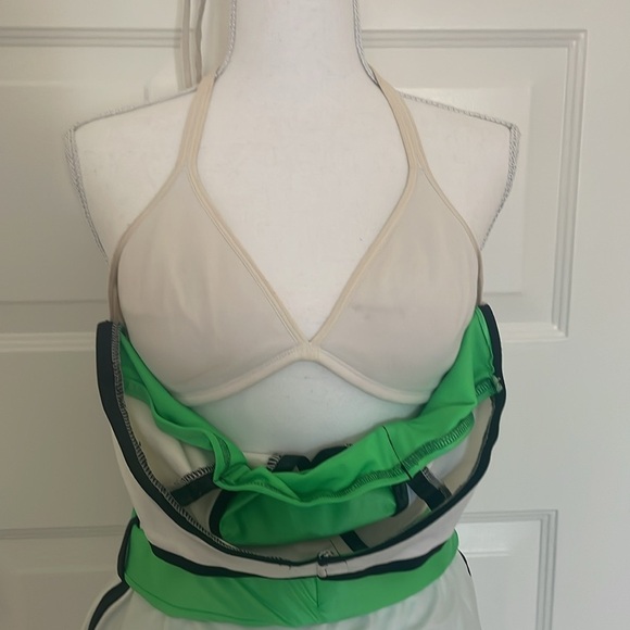 Handmade Green & White Two Piece Dance Costume. Small - Picture 5 of 6
